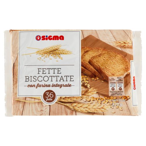 Sigma Fette Biscottate con farina integrale 36 fette 320 g
