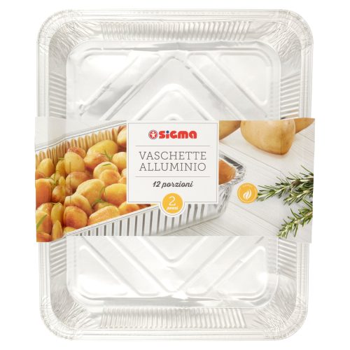 Sigma Vaschette Alluminio 12 porzioni 2 pz