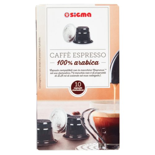 Sigma Caffè Espresso 100% arabica 10 capsule monodose 52 g