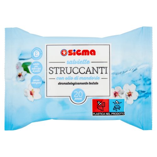 Sigma salviette Struccanti con olio di mandorle 20 pz
