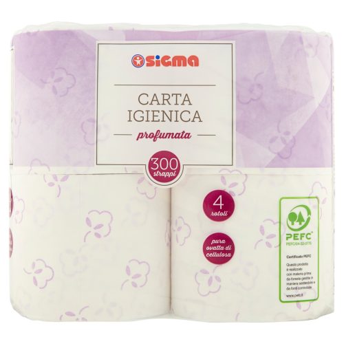 Sigma Carta Igienica profumata 300 strappi 4 rotoli