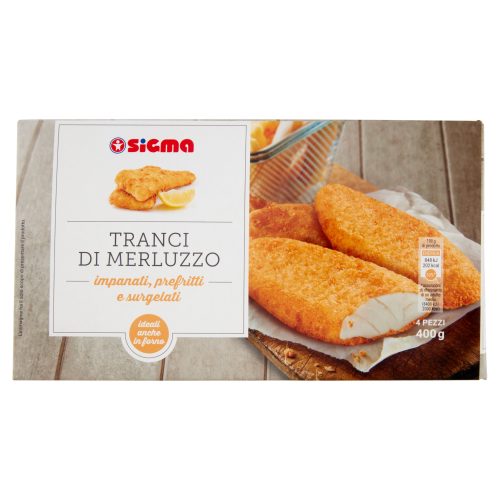 Sigma Tranci di Merluzzo impanati, prefritti e surgelati 400 g