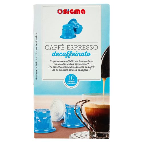 Sigma Caffè Espresso decaffeinato 10 capsule monodose 52 g