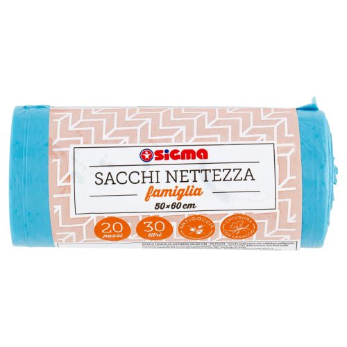 Sigma Sacchi Nettezza famiglia 50×60 cm 20 pz