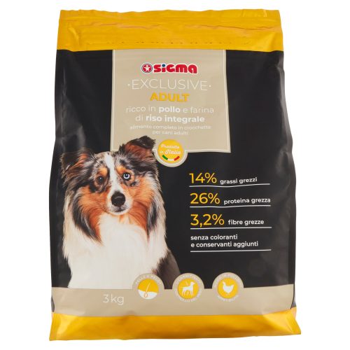 Sigma Exclusive Adult ricco in pollo e farina di riso integrale 3 kg