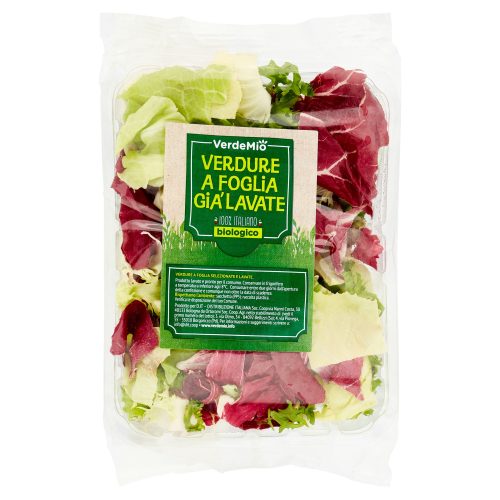 VerdeMio Verdure a Foglia Già Lavate Insalata Mista Bio biologico 165 g