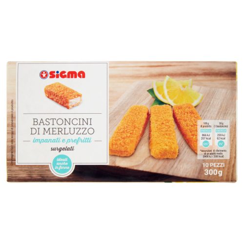Sigma Bastoncini di Merluzzo impanati e prefritti surgelati 300 g
