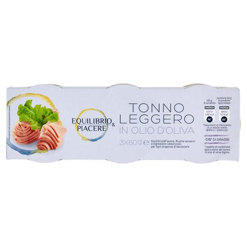 Equilibrio & Piacere Tonno Leggero in Olio di Oliva 3 x 60 g
