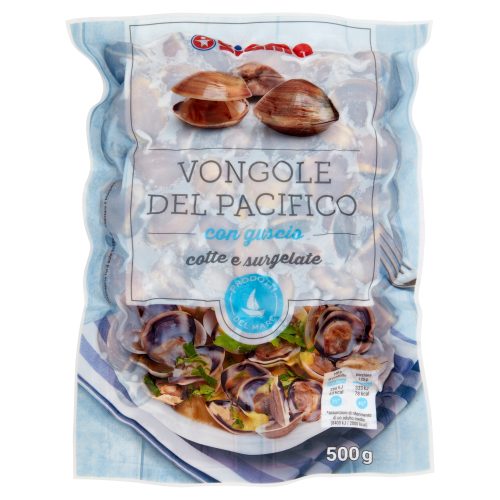 Sigma Vongole del Pacifico con guscio cotte e surgelate 500 g