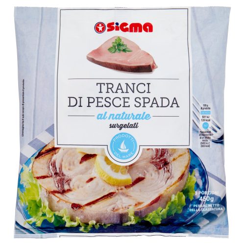 Sigma Tranci di Pesce Spada al naturale surgelati 450 g