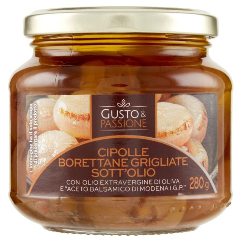 Gusto & Passione Cipolle Borettane Grigliate Sott’Olio e “Aceto Balsamico di Modena I.G.P.” 280 g