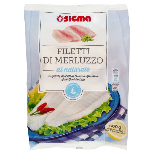 Sigma Filetti di Merluzzo al naturale Surgelati 500 g
