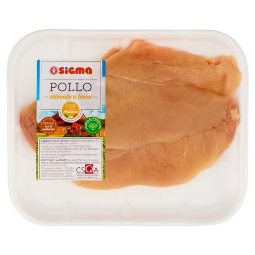 Sigma Petto di pollo Giallo Allevato a Terra Senza Uso di Antibiotici a Fette
