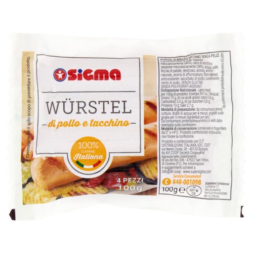 Sigma Würstel di pollo e tacchino 100 g