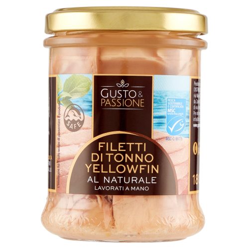Gusto & Passione Filetti di Tonno Yellowfin al Naturale 180 g