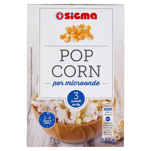 Sigma Pop Corn per microonde 3 x 80 g