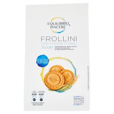 Equilibrio & Piacere Frollini con Farina di Riso Senza Zuccheri Aggiunti 350 g