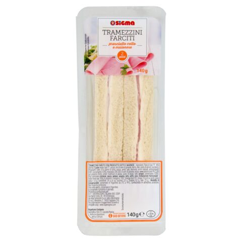 Sigma Tramezzini Farciti prosciutto cotto e maionese 140 g