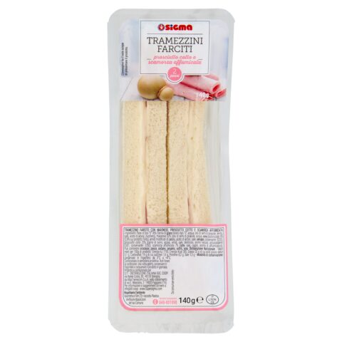Sigma Tramezzini Farciti prosciutto cotto e scamorza affumicata 140 g